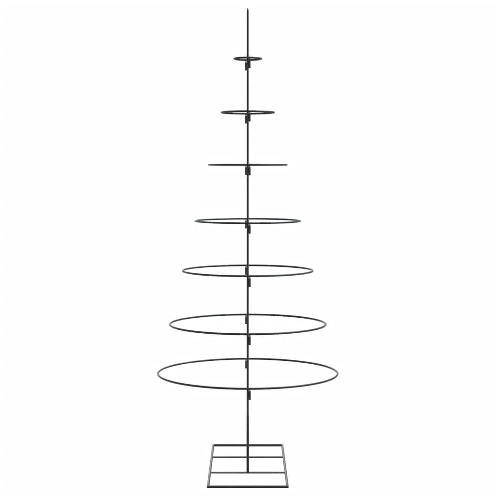 Metal Christmas Tree for Decoration Black 180 cm