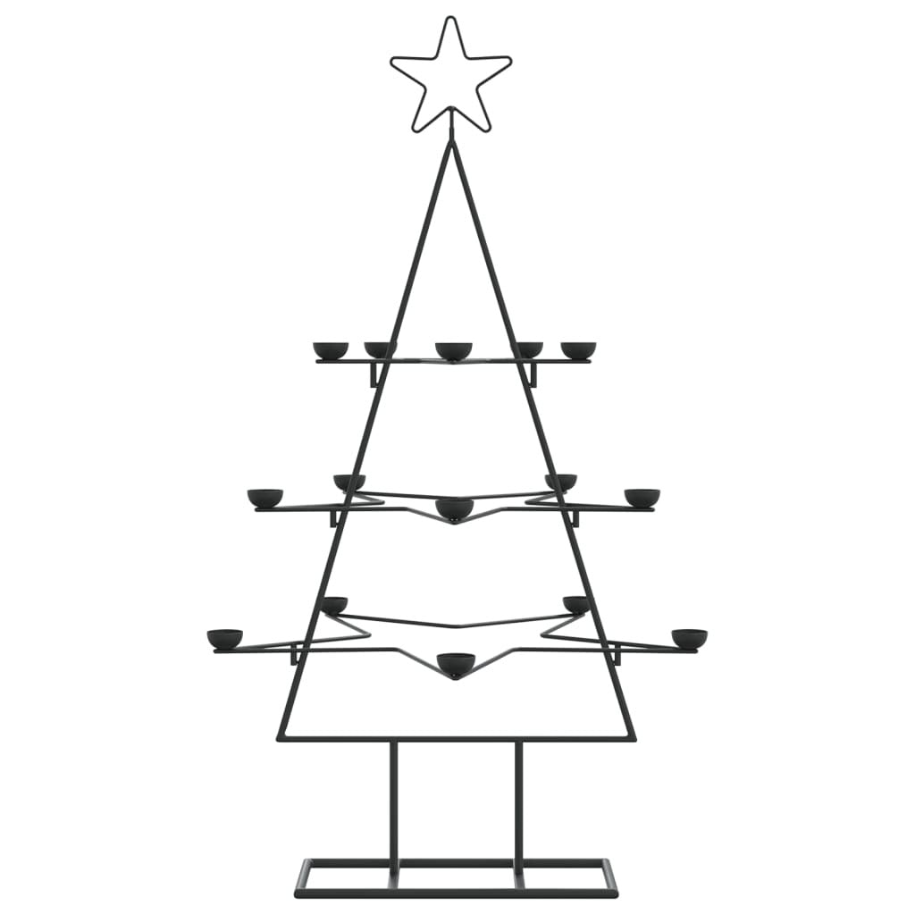 Metal Christmas Tree for Decoration Black 105 cm