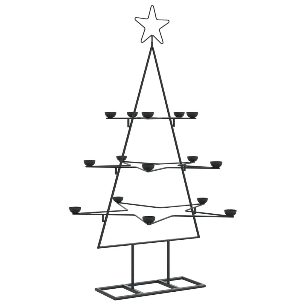 Metal Christmas Tree for Decoration Black 105 cm