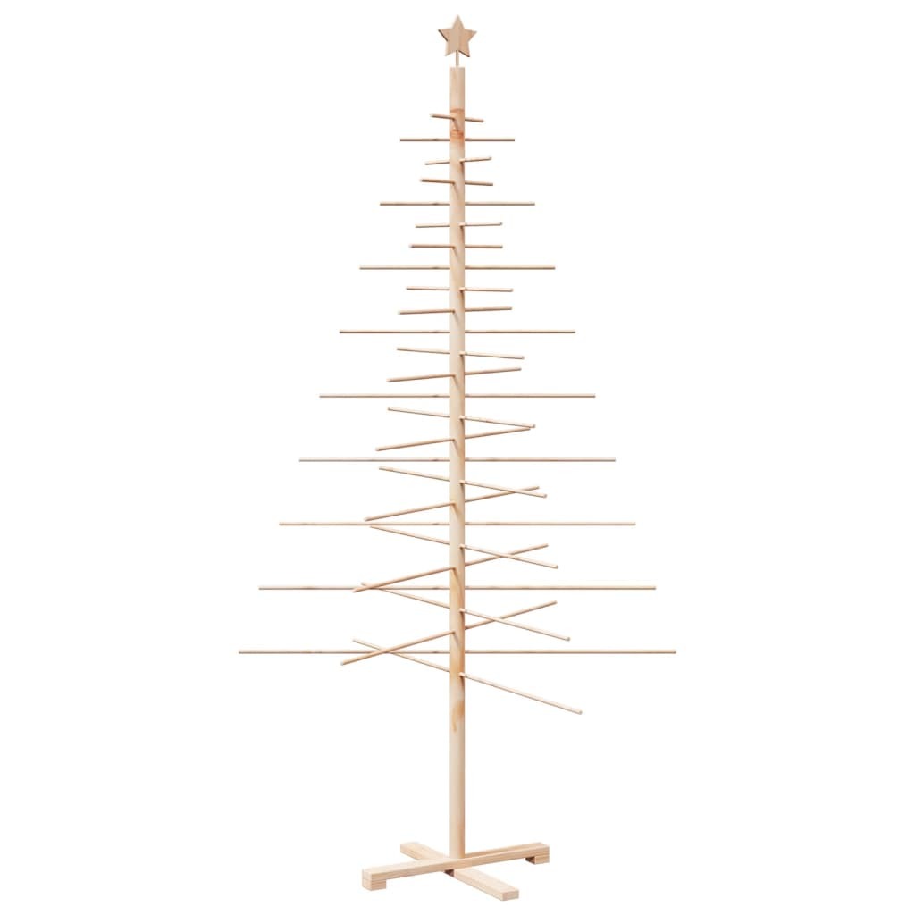 Wooden Christmas Tree for Decoration 210 cm Solid Wood Pine