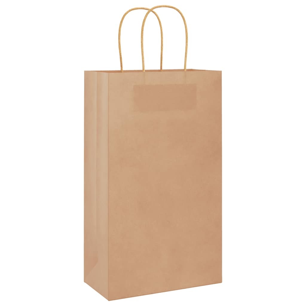 Paper Bags 50 pcs with Handles Brown 21x11x36 cm