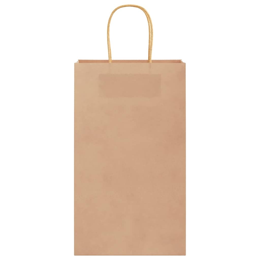 Paper Bags 50 pcs with Handles Brown 21x11x36 cm