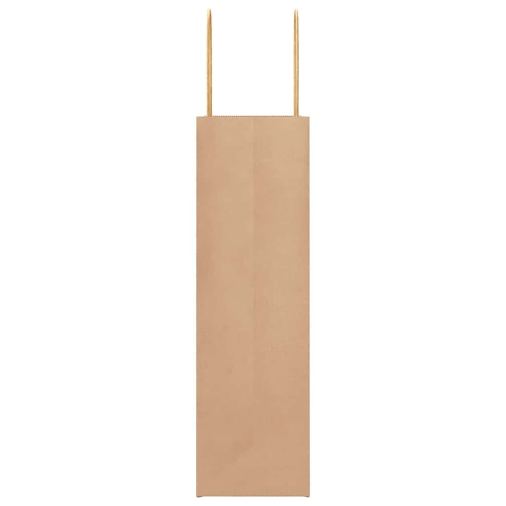 Paper Bags 50 pcs with Handles Brown 21x11x36 cm