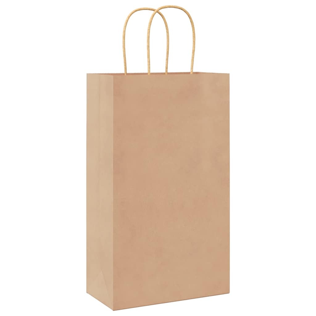 Paper Bags 50 pcs with Handles Brown 21x11x36 cm