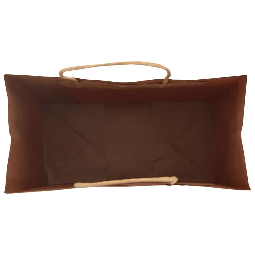 Paper Bags 50 pcs with Handles Brown 21x11x36 cm