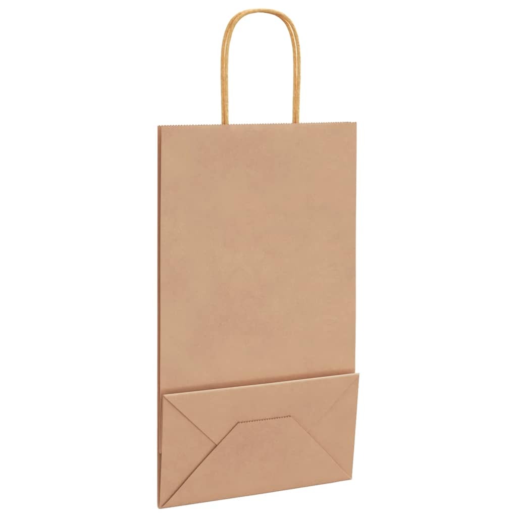 Paper Bags 50 pcs with Handles Brown 21x11x36 cm