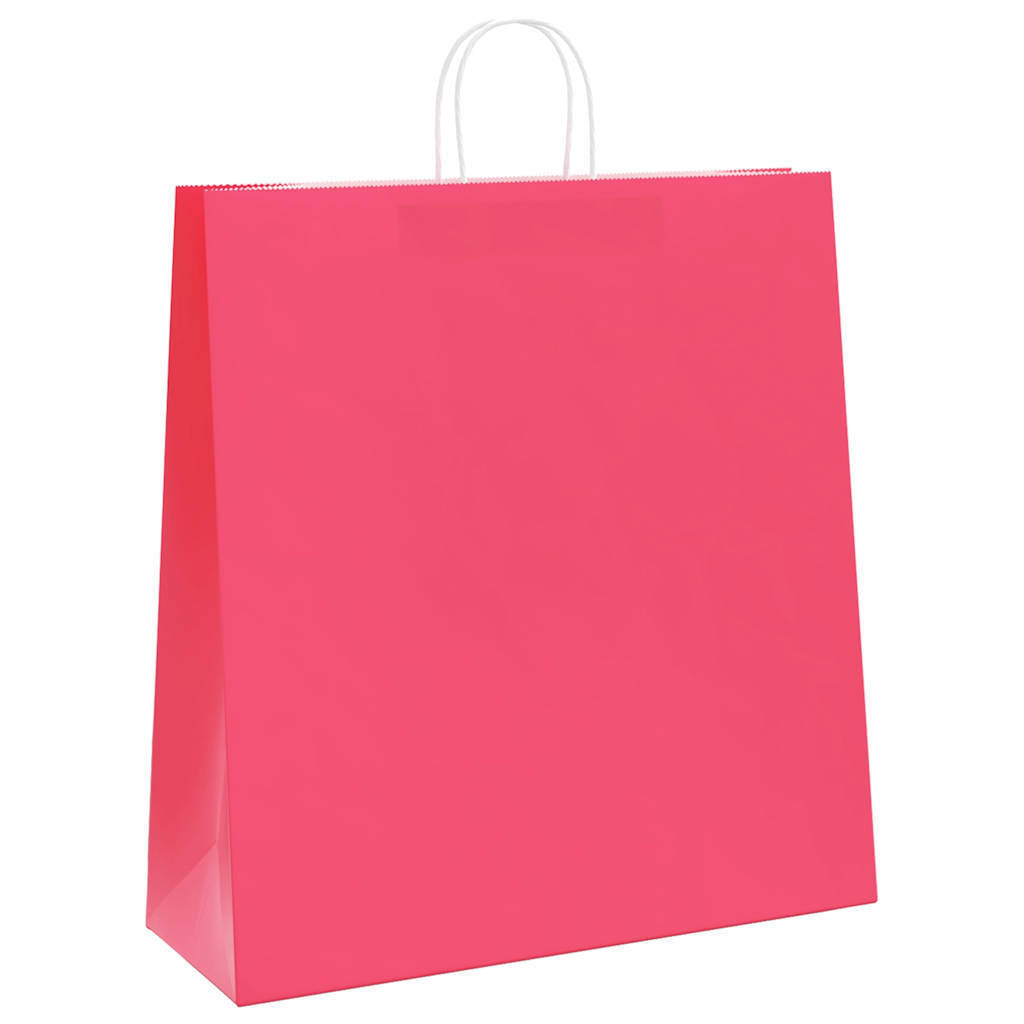 Paper Bags 50 pcs with Handles Pink 45x17x48 cm