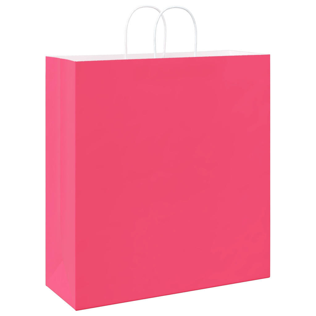 Paper Bags 50 pcs with Handles Pink 45x17x48 cm