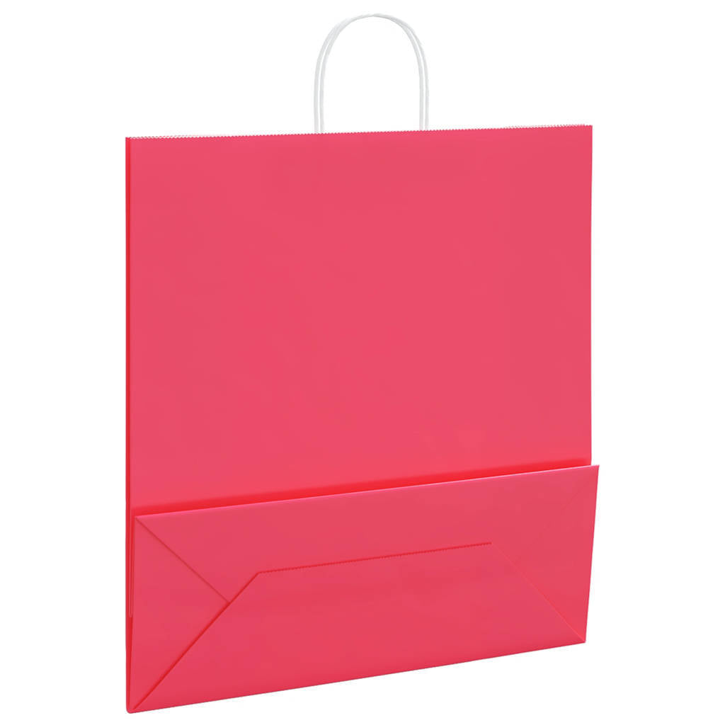 Paper Bags 50 pcs with Handles Pink 45x17x48 cm