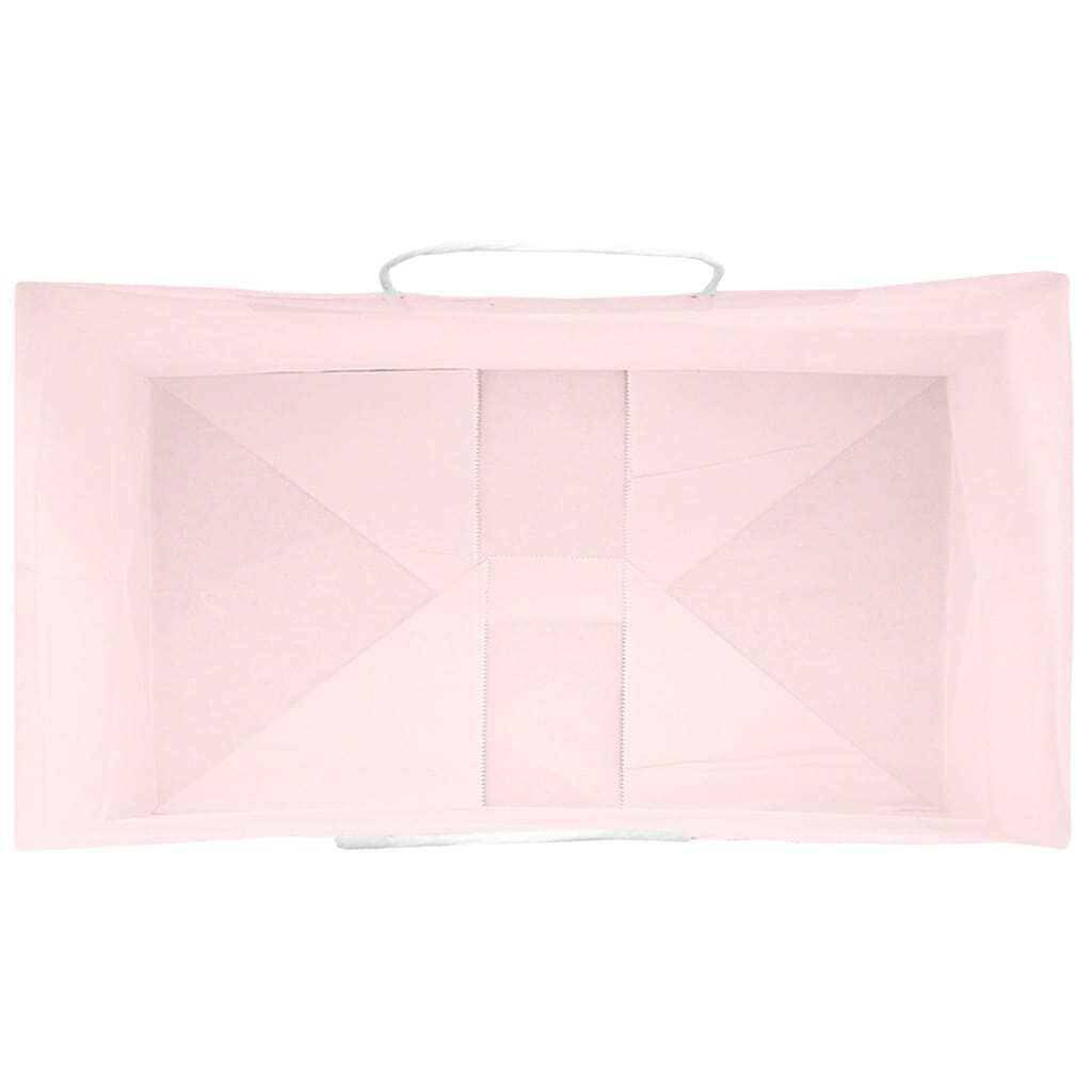Paper Bags 250 pcs with Handles Pink 15x8x21 cm