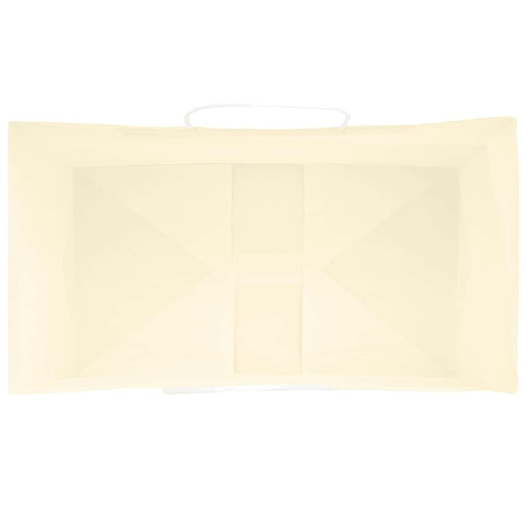 Paper Bags 250 pcs with Handles Yellow 15x8x21 cm