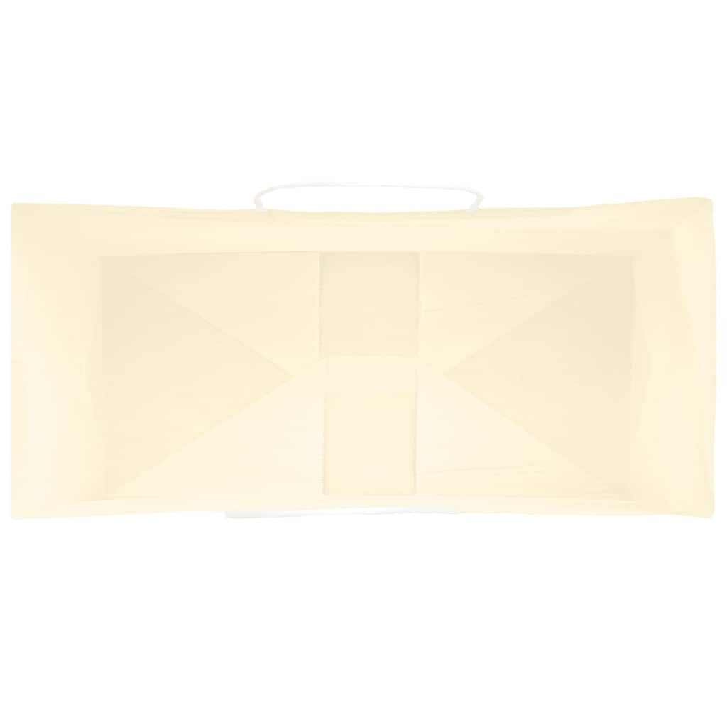 Paper Bags 250 pcs with Handles Yellow 18x8x22 cm