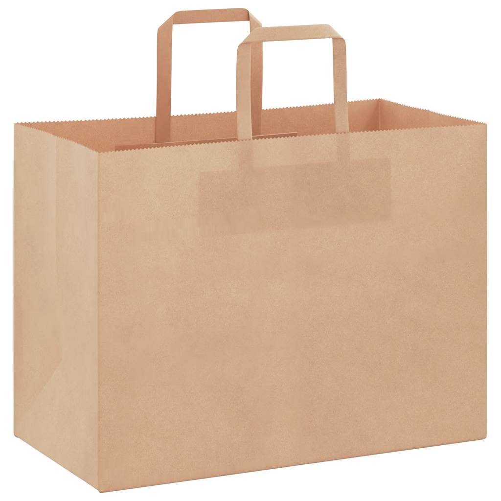Paper Bags 50 pcs with Handles Brown 32x17x25 cm