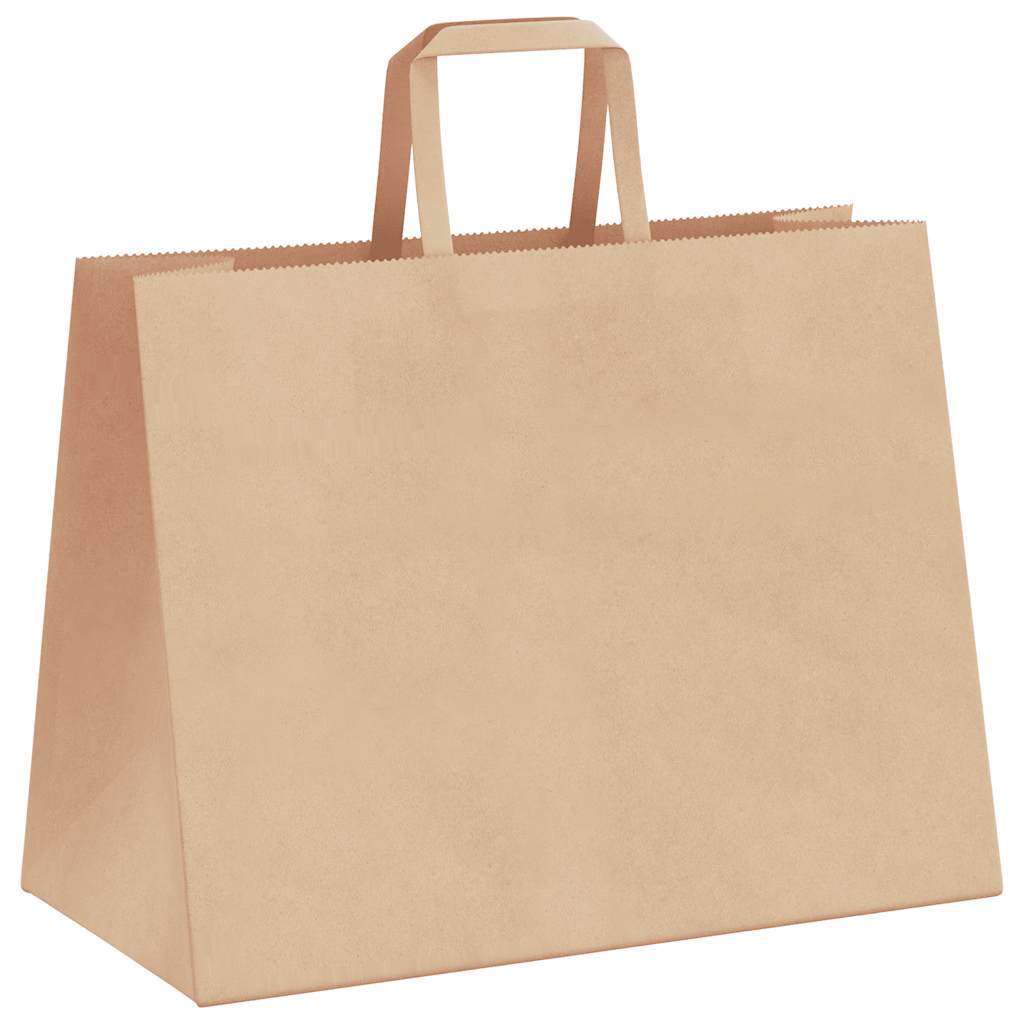 Paper Bags 50 pcs with Handles Brown 32x17x25 cm