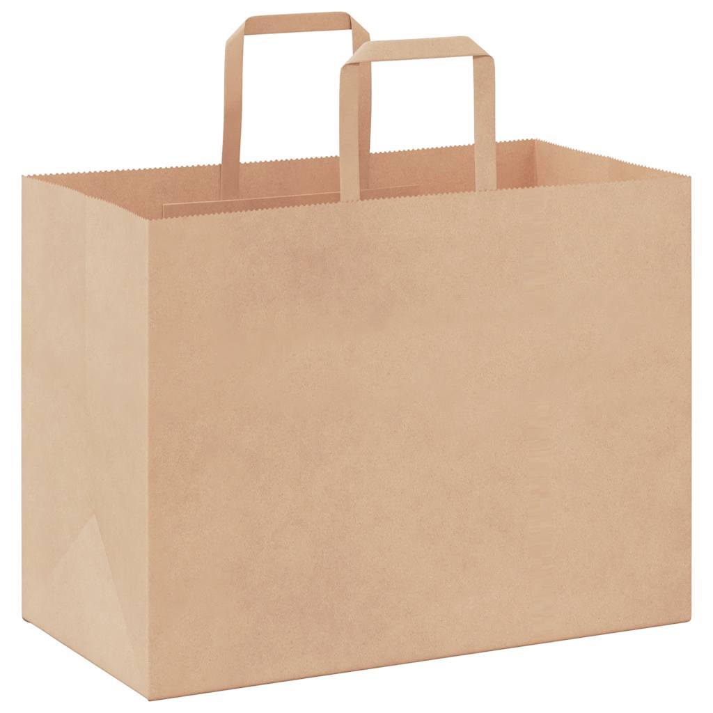 Paper Bags 50 pcs with Handles Brown 32x17x25 cm