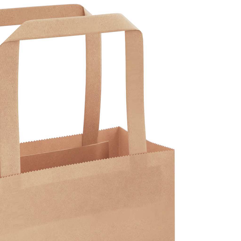 Paper Bags 50 pcs with Handles Brown 32x17x25 cm
