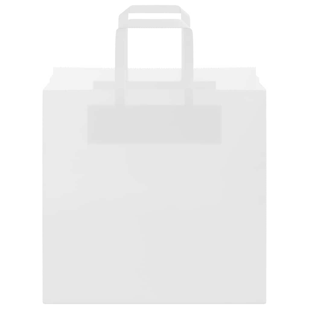 Paper Bags 50 pcs with Handles White 26x17x25 cm