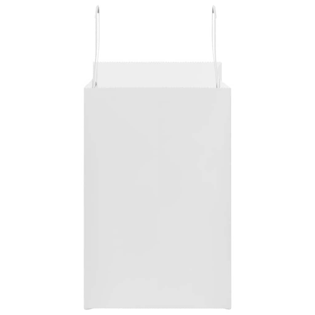 Paper Bags 50 pcs with Handles White 26x17x25 cm