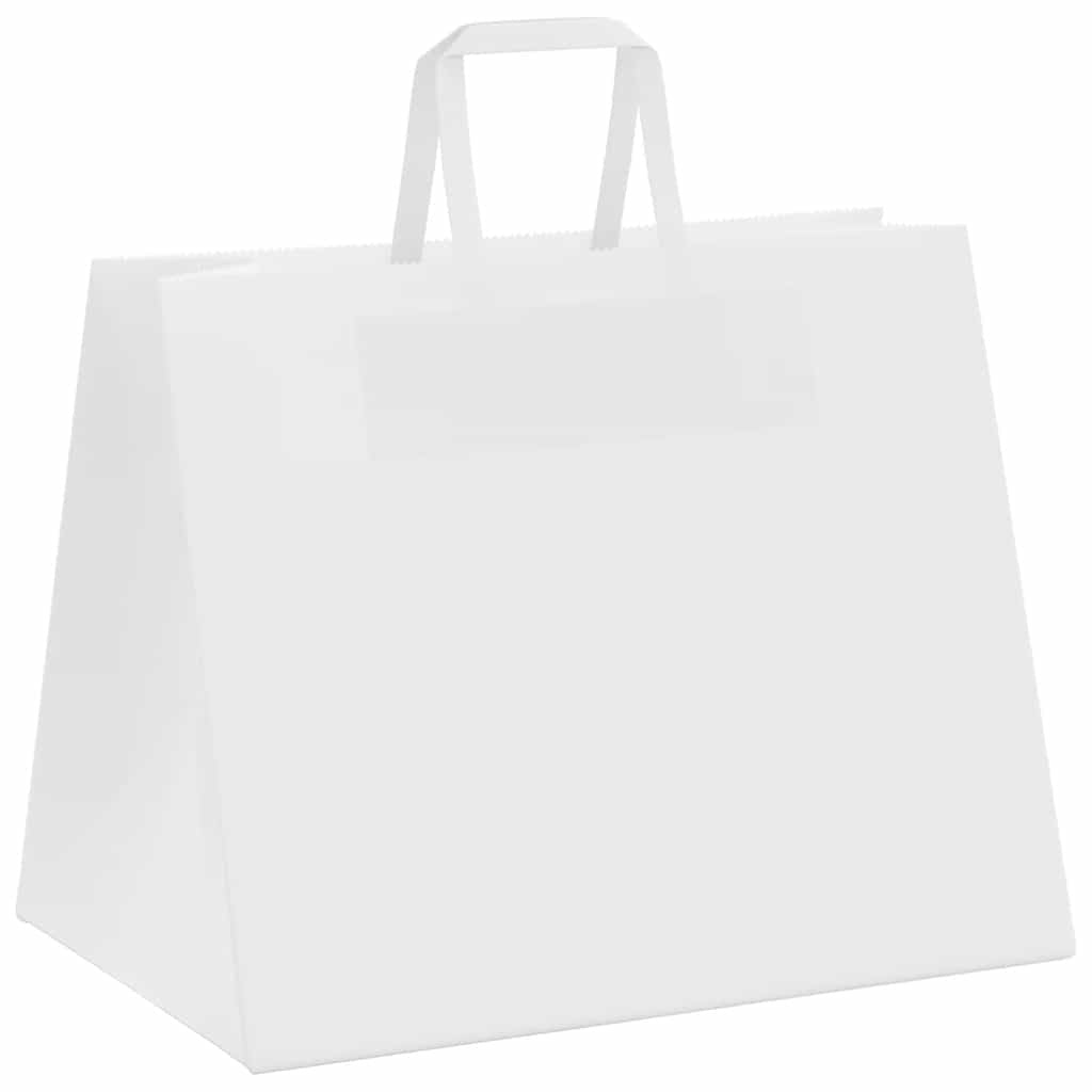 Paper Bags 50 pcs with Handles White 32x22x24 cm