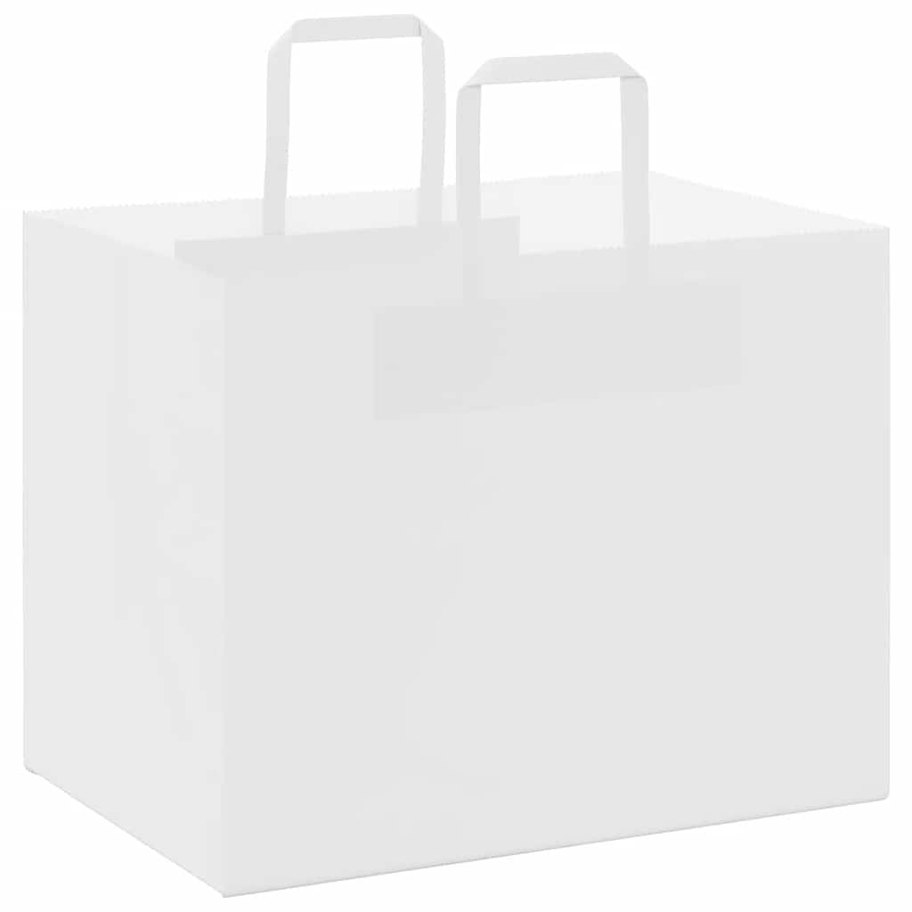 Paper Bags 50 pcs with Handles White 32x22x24 cm