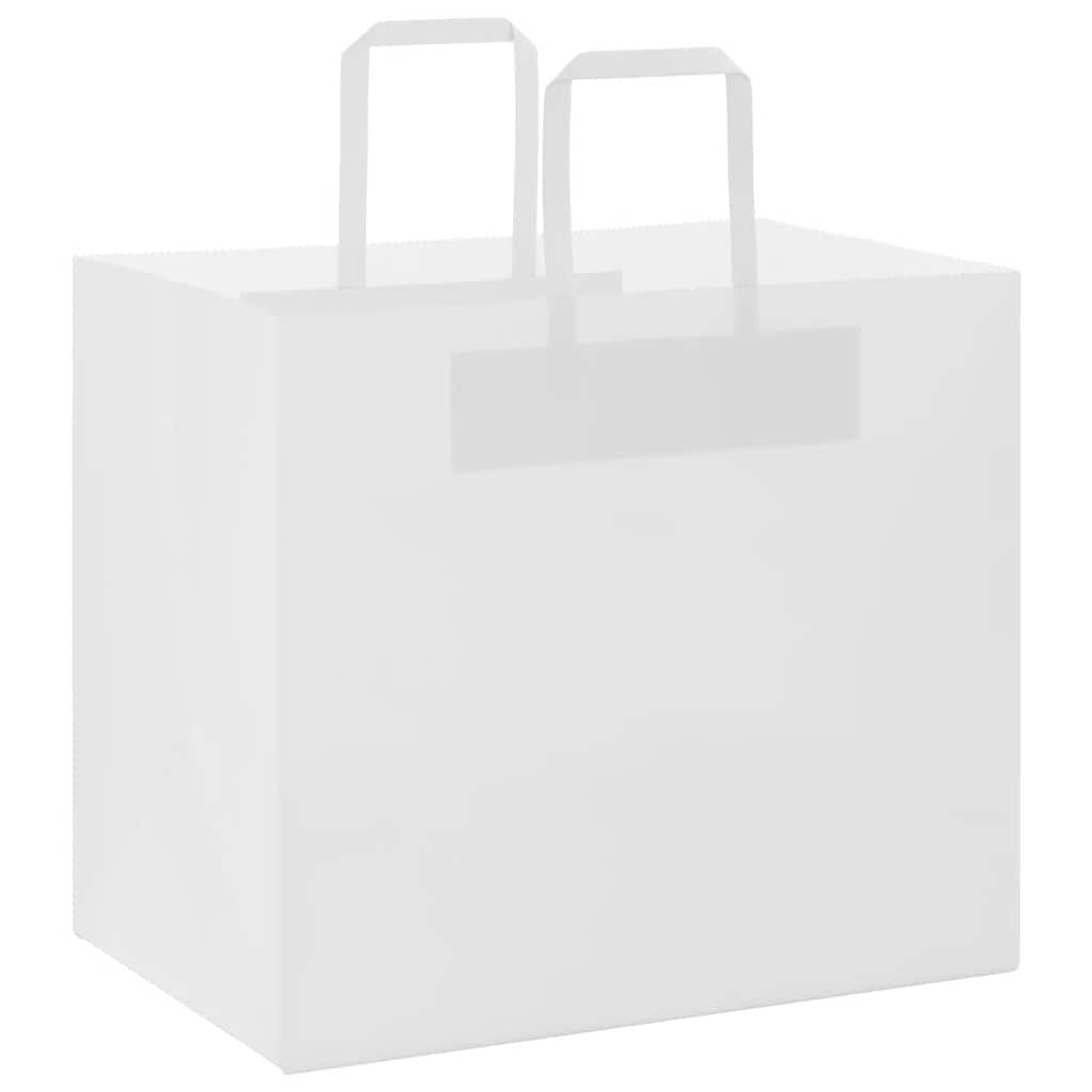 Paper Bags 50 pcs with Handles White 32x22x28 cm
