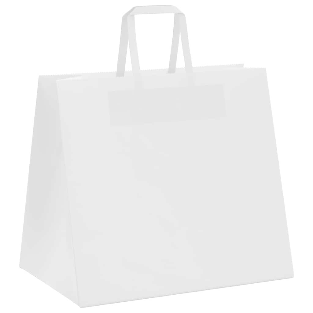 Paper Bags 50 pcs with Handles White 32x22x28 cm