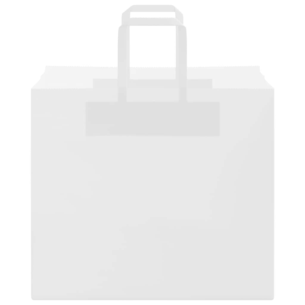 Paper Bags 50 pcs with Handles White 32x22x28 cm