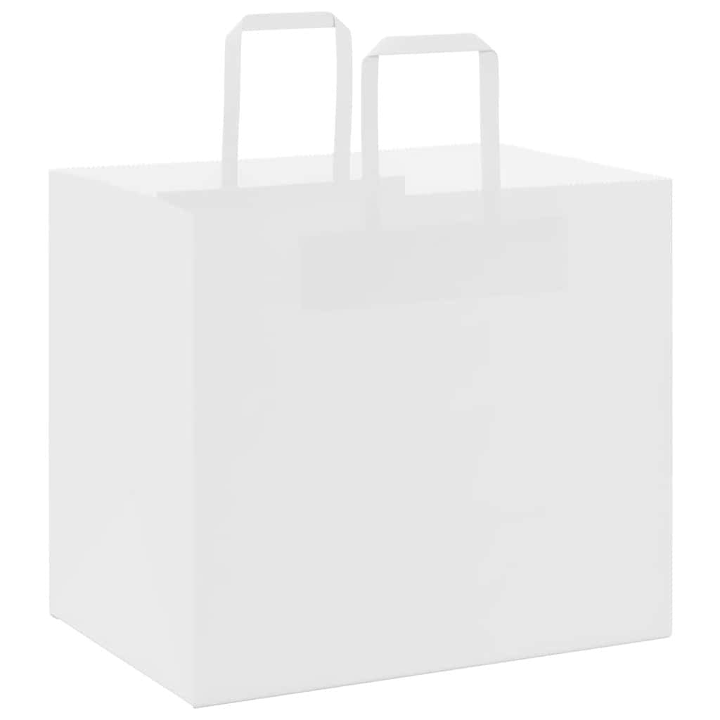Paper Bags 50 pcs with Handles White 32x22x28 cm