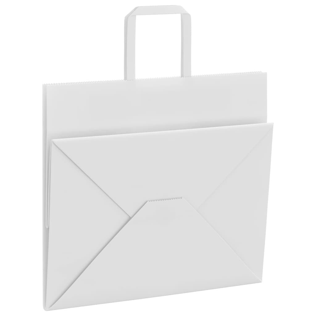 Paper Bags 50 pcs with Handles White 32x22x28 cm