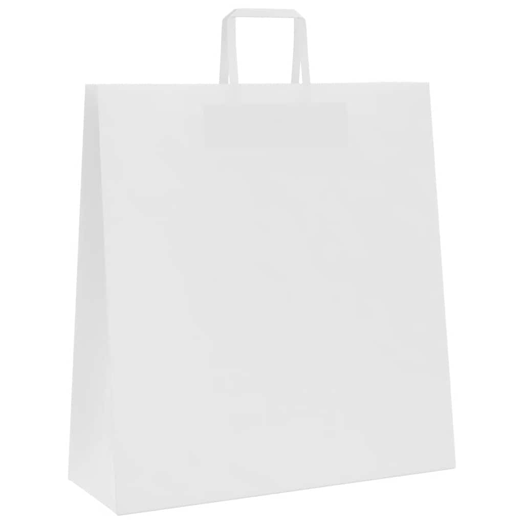 Paper Bags 50 pcs with Handles White 45x17x48 cm