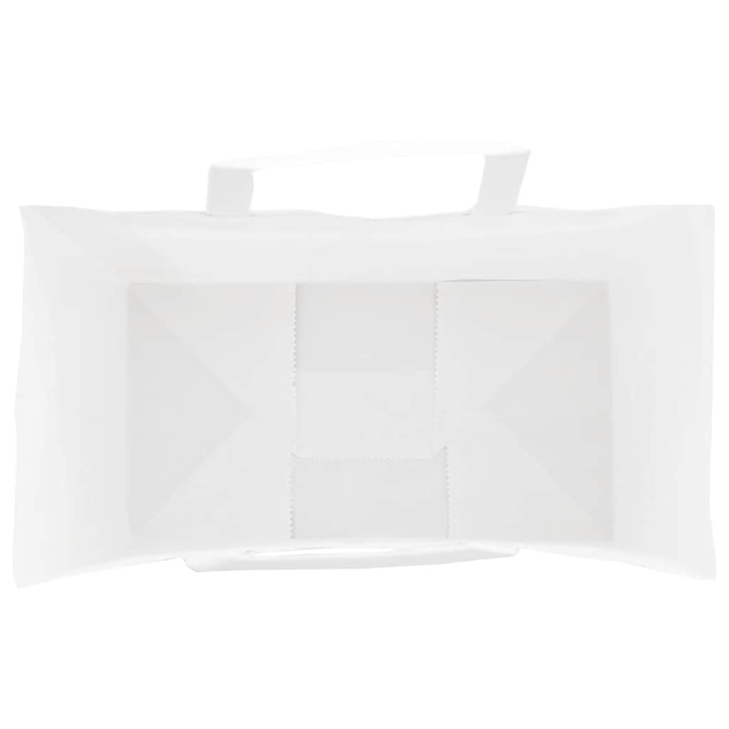 Paper Bags 250 pcs with Handles White 15x8x21 cm