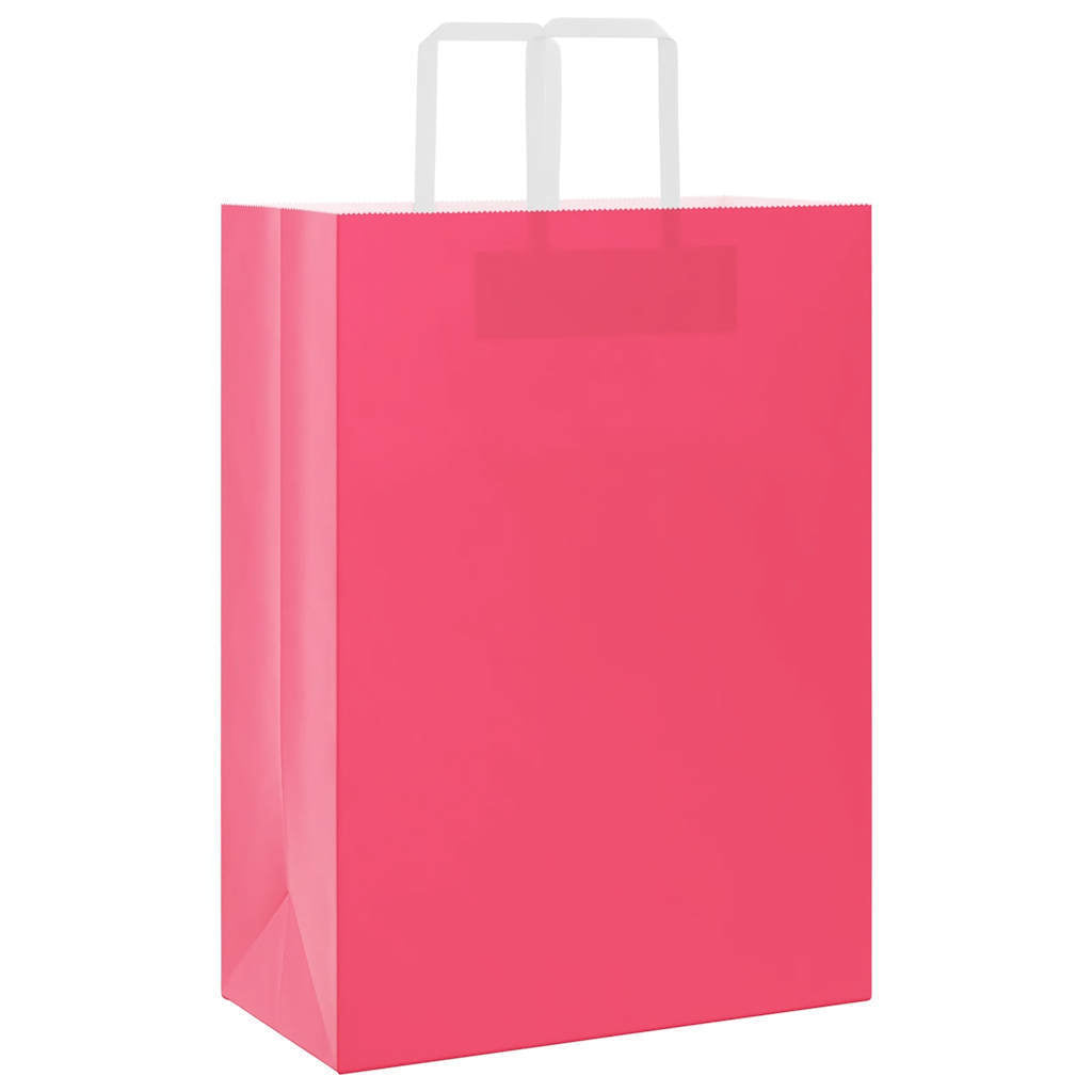 Paper Bags 50 pcs with Handles Pink 32x17x44 cm