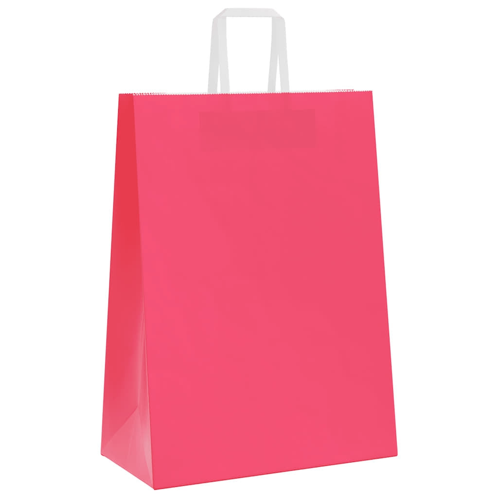 Paper Bags 50 pcs with Handles Pink 32x17x44 cm