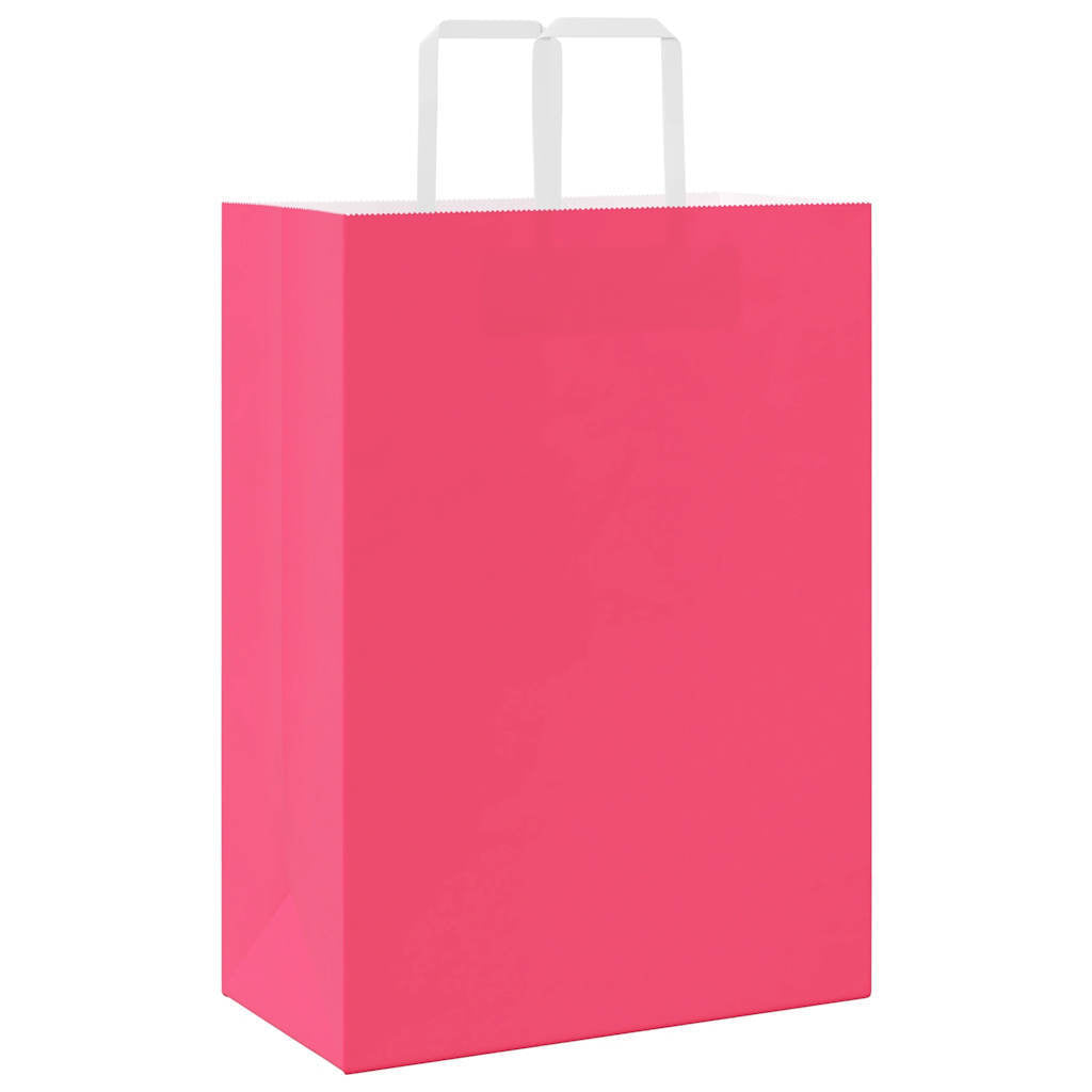 Paper Bags 50 pcs with Handles Pink 32x17x44 cm