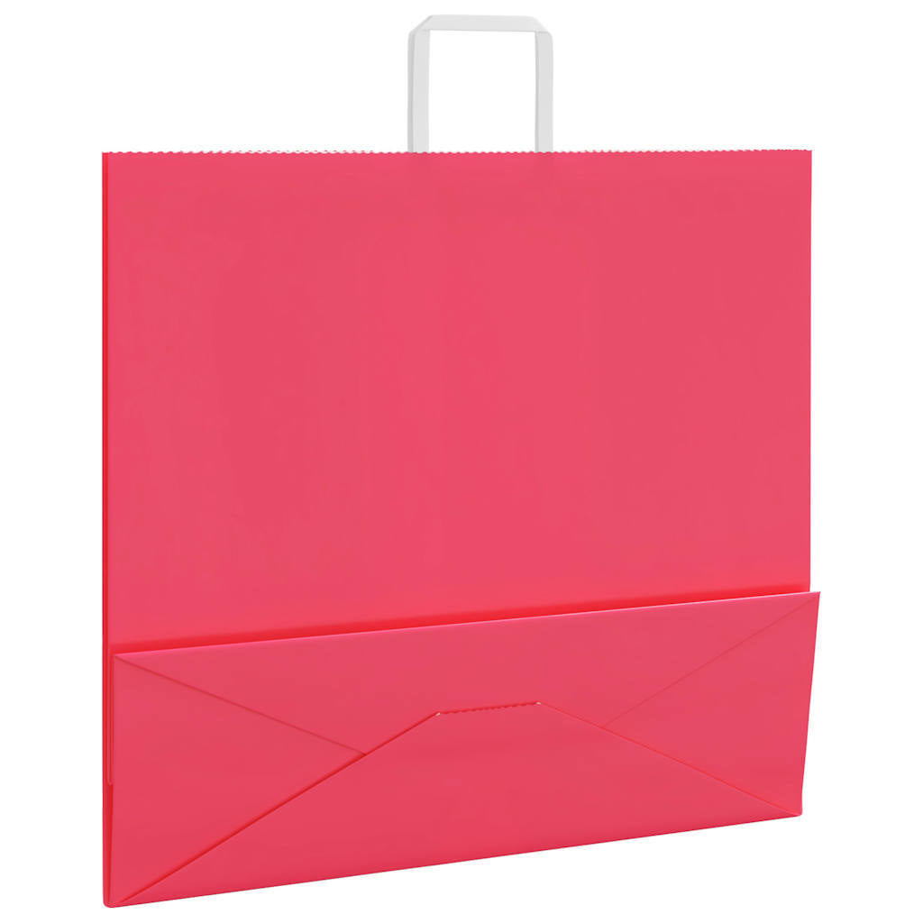 Paper Bags 50 pcs with Handles Pink 54x15x49 cm