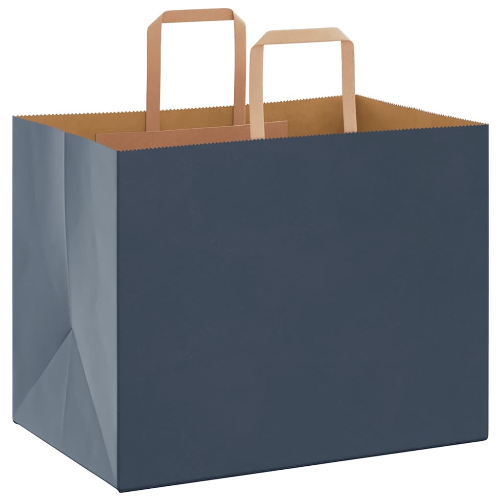 Paper Bags 50 pcs with Handles Blue 32x22x24 cm