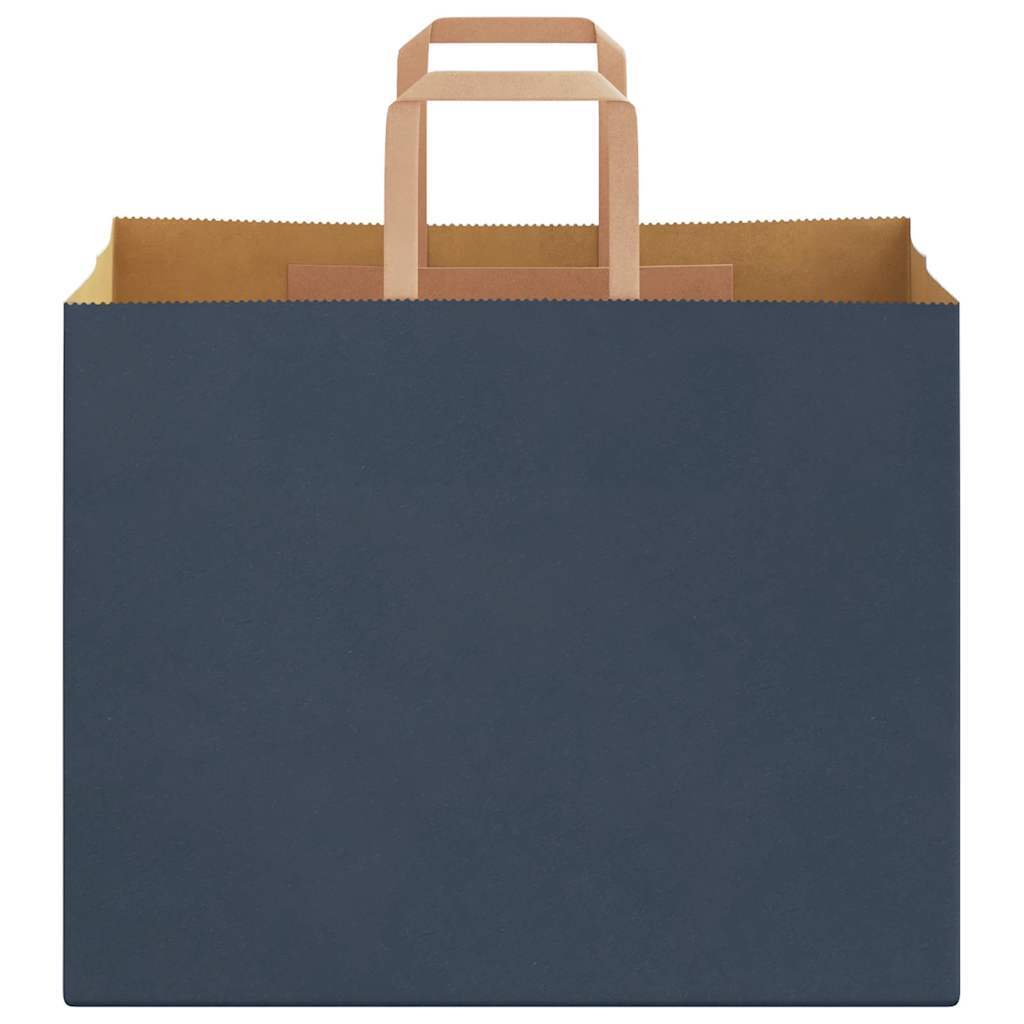 Paper Bags 50 pcs with Handles Blue 32x22x24 cm