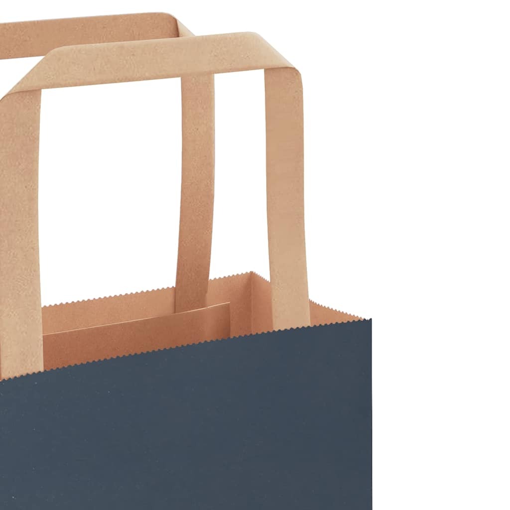 Paper Bags 50 pcs with Handles Blue 32x22x24 cm