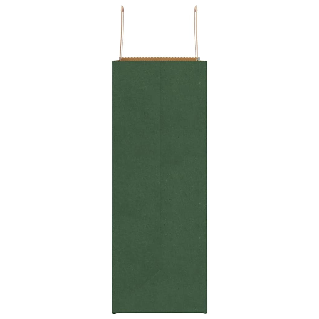 Paper Bags 50 pcs with Handles Green 32x17x44 cm
