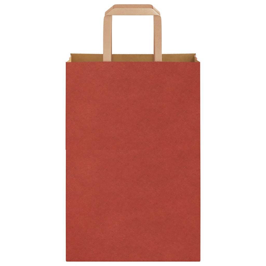 Paper Bags 250 pcs with Handles Red 21x11x31 cm