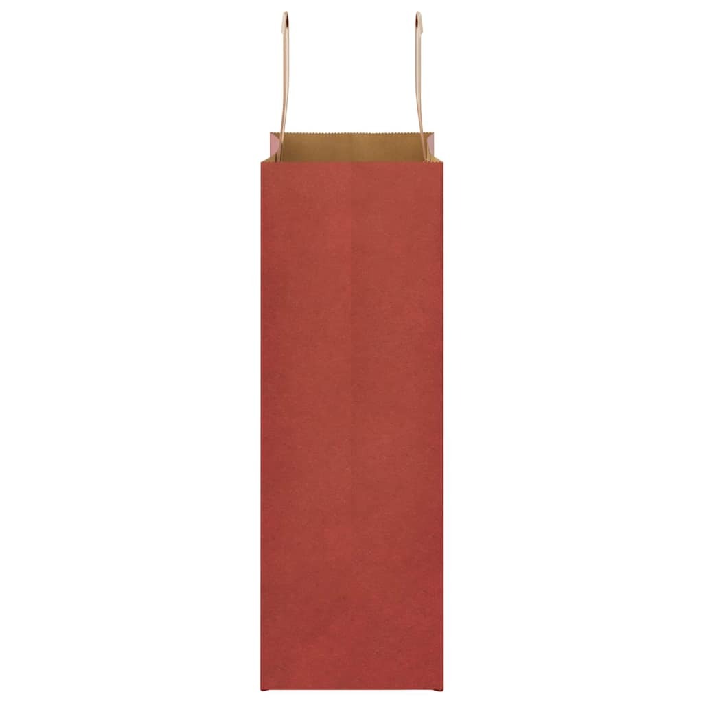 Paper Bags 250 pcs with Handles Red 21x11x31 cm