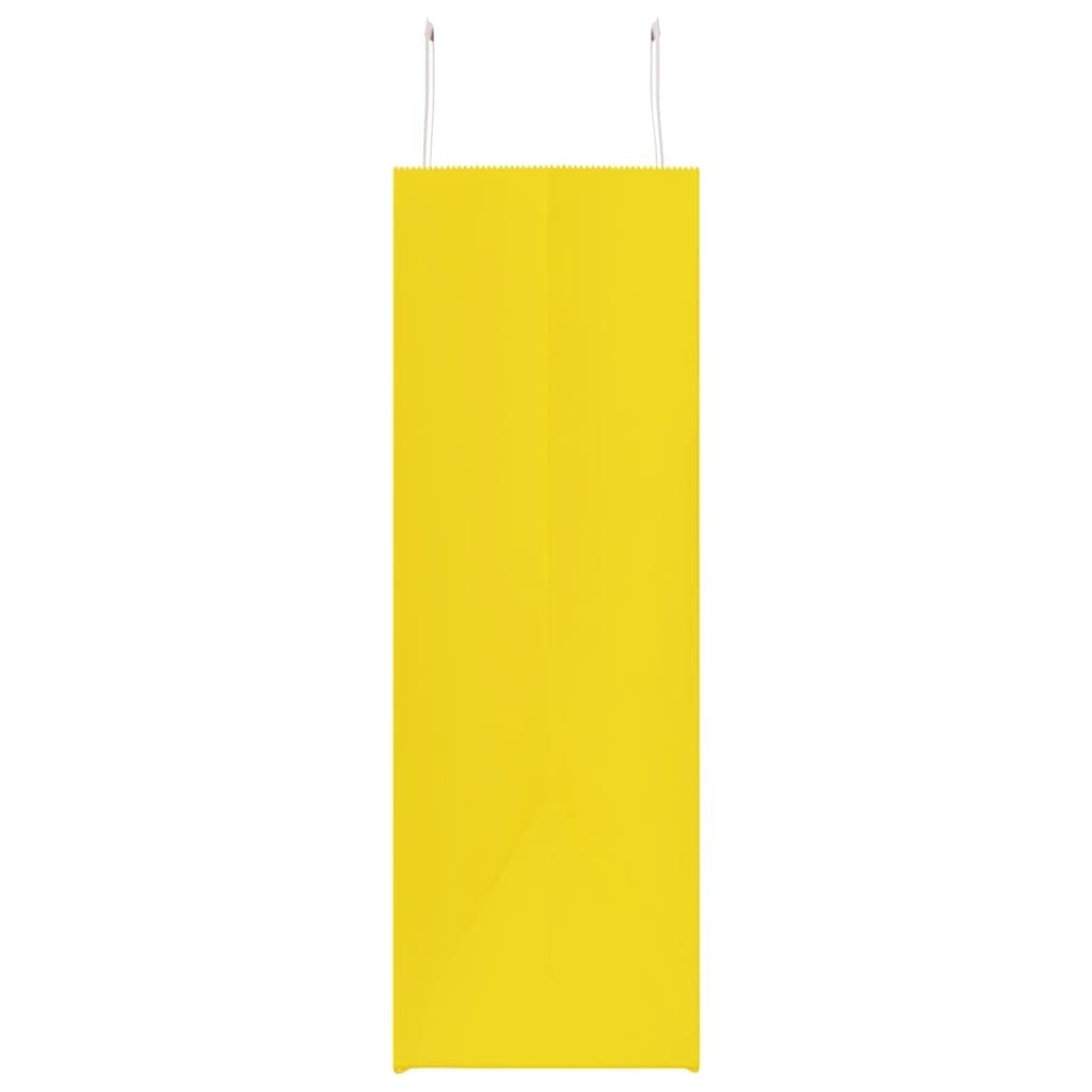 Paper Bags 50 pcs with Handles Yellow 54x15x49 cm