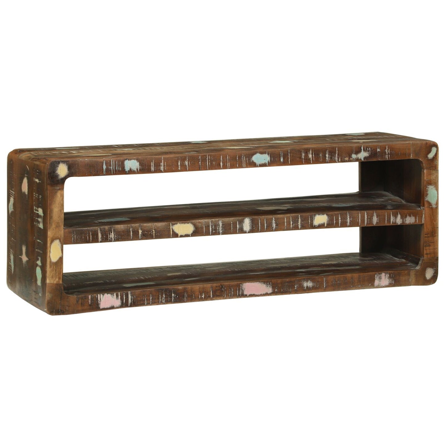 TV Cabinet Multicolour 100 x 32 x 36 cm Solid Reclaim wood