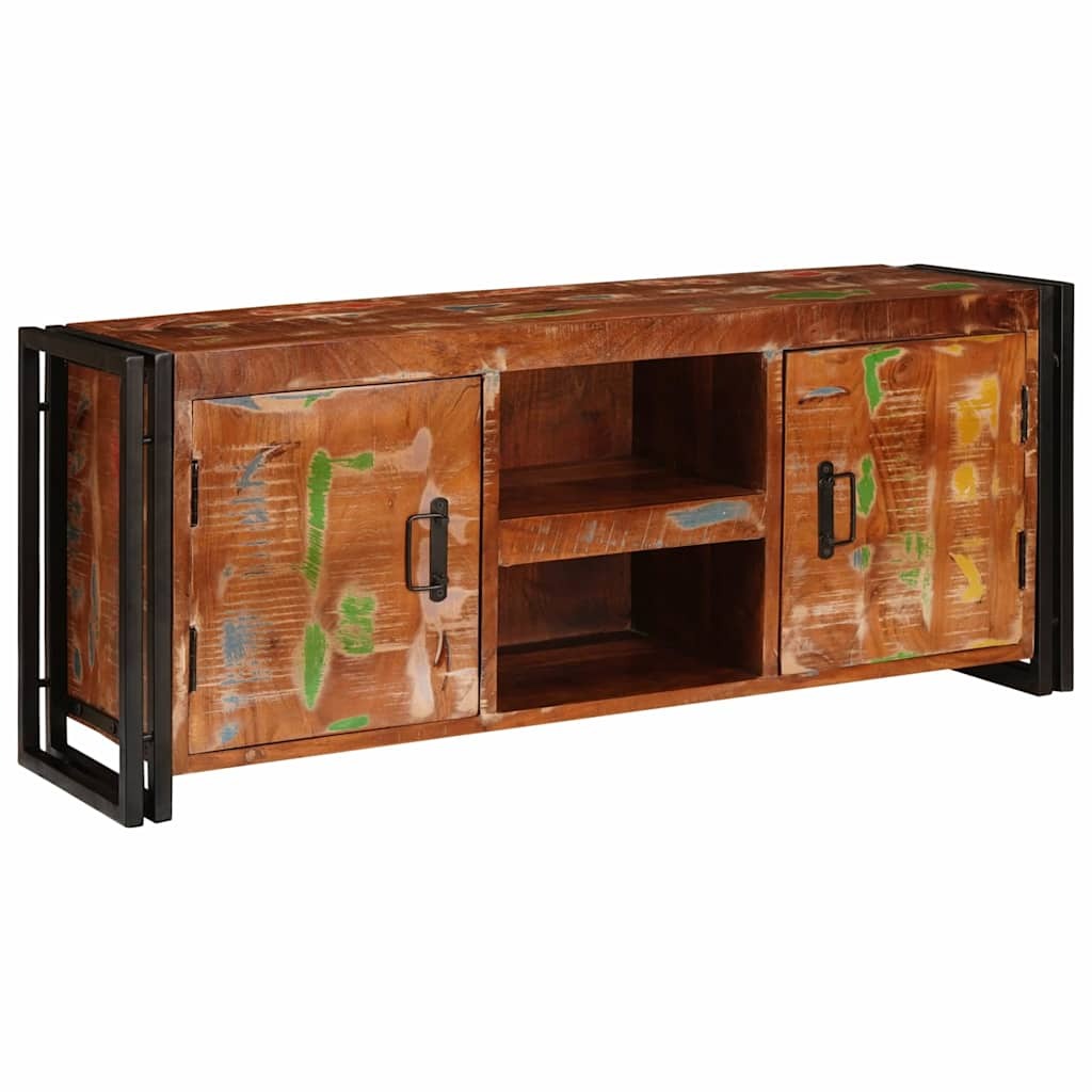 TV Cabinet Multicolour 120 x 30 x 50 cm Solid reclaimed wood