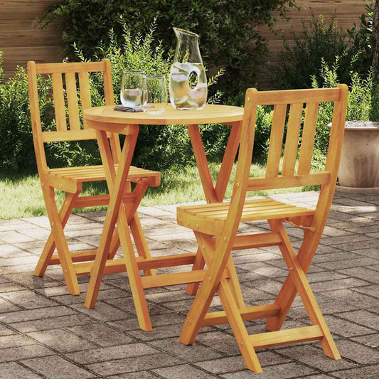 Bistro Set 3 pcs Brown Solid acacia wood