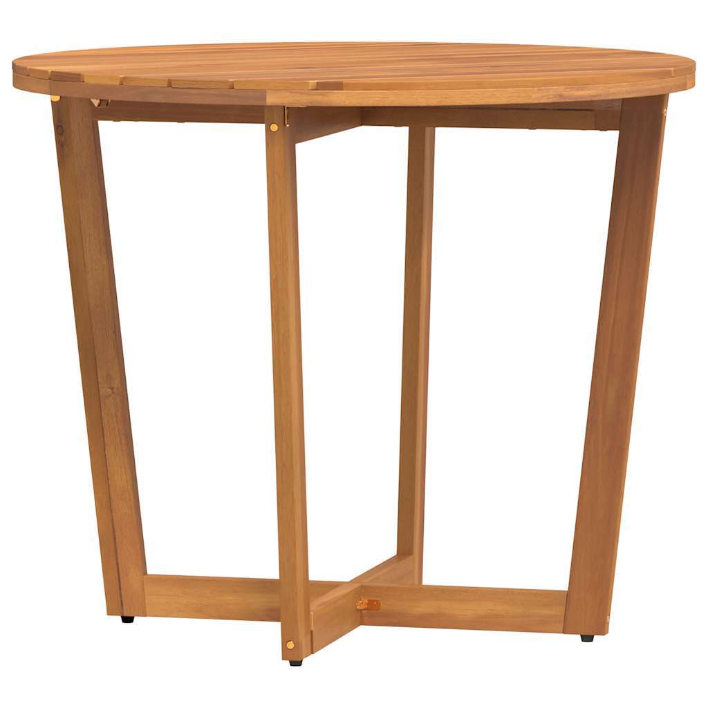 Garden Dining Table Round 90x75 cm Solid Wood Acacia