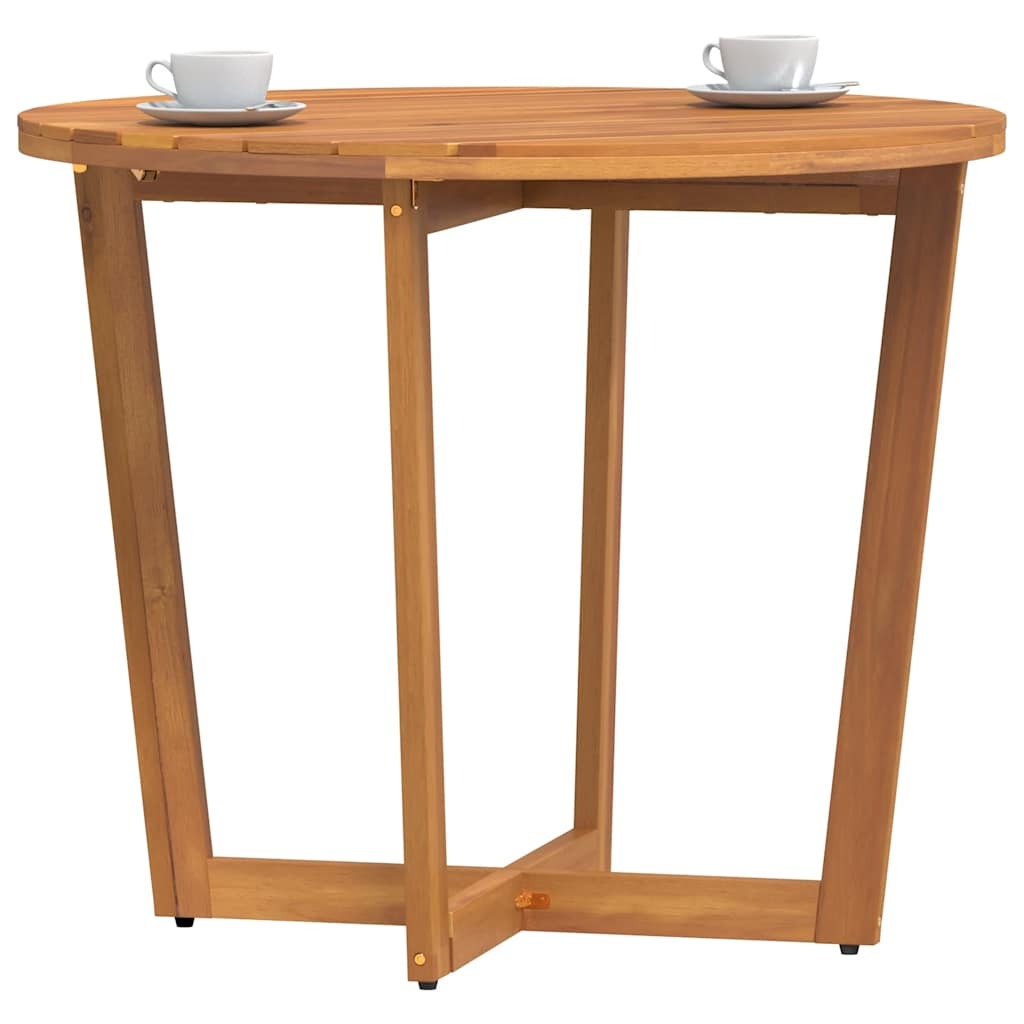 Garden Dining Table Round 90x75 cm Solid Wood Acacia