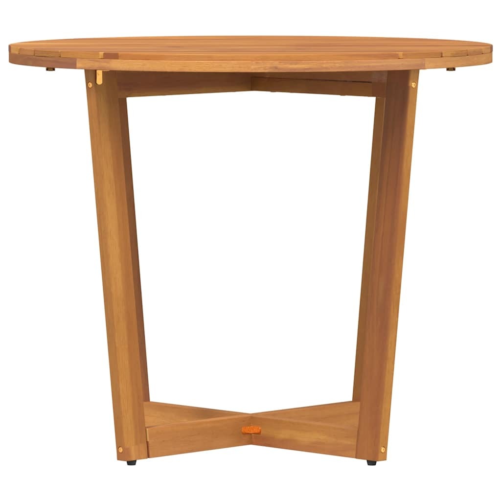 Garden Dining Table Round 90x75 cm Solid Wood Acacia