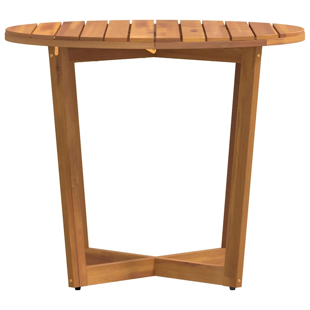 Garden Dining Table Round 90x75 cm Solid Wood Acacia