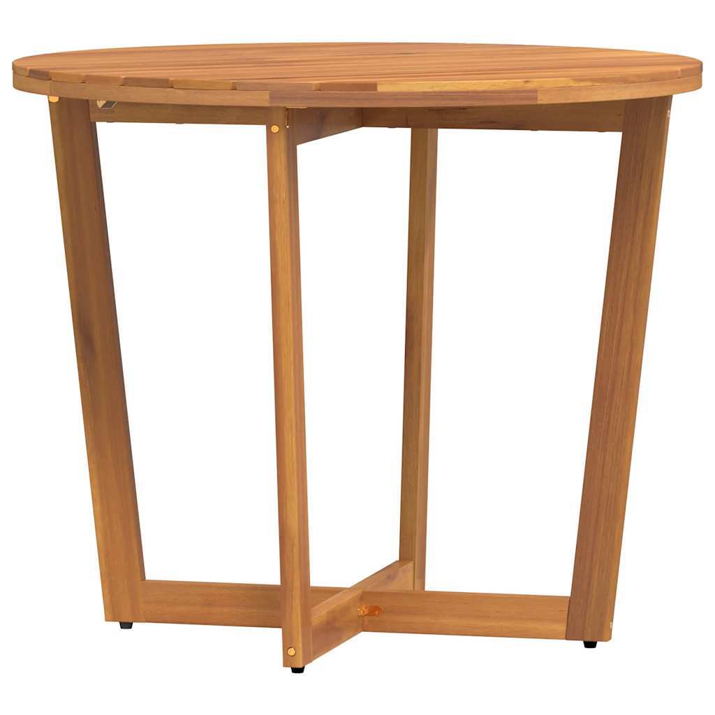 Garden Dining Table Round 90x75 cm Solid Wood Acacia